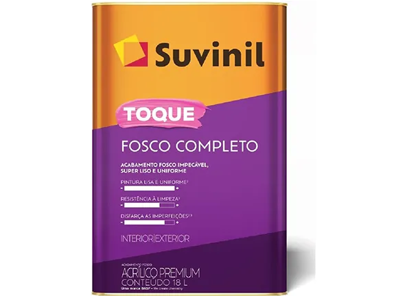 Tinta Suvinil para parede acrilico fosco completo 18L - Branco Neve