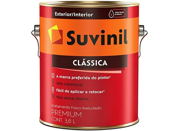 Tinta Suvinil para parede latex PVA classica 3,6L - Branco neve